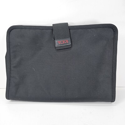 Tumi Laptop Sleeve Black 13'' Padded Balistic Nylon Tablet Portfolio File Holder