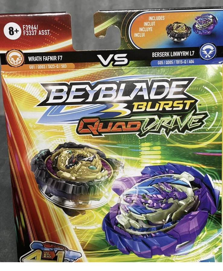 Beyblade Burst QuadDrive - Wrath Fafnir VS Berserk Linwyrm - F3337