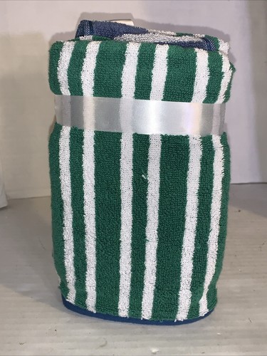 Max Studio Hand Towels (2) Blue Green White Stripes 100% Cotton 16 X 28” New NWT - Picture 5 of 5