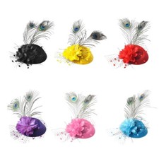 Elegant Pillbox Hat Fascinators Hat with Veil 20s Tea Hat for Girls Women