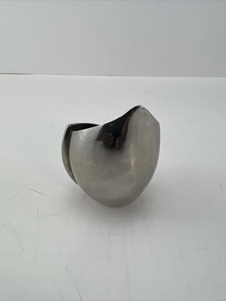 Jarrón/portavelas mini rosa tulipán pesado enchapado en plata polaco Foto 4 de 4