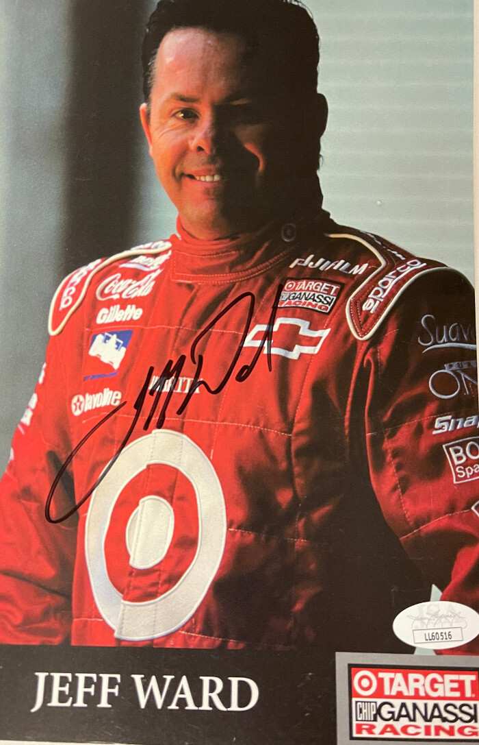 Jeff Ward signed Target Chip Ganassi Indy Racing 6x9 Photo - JSA