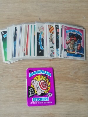 Topps Garbage Pail Kids USA Karten 1986 Serie 7 Konvolut/Restposten frisch aus Packungen