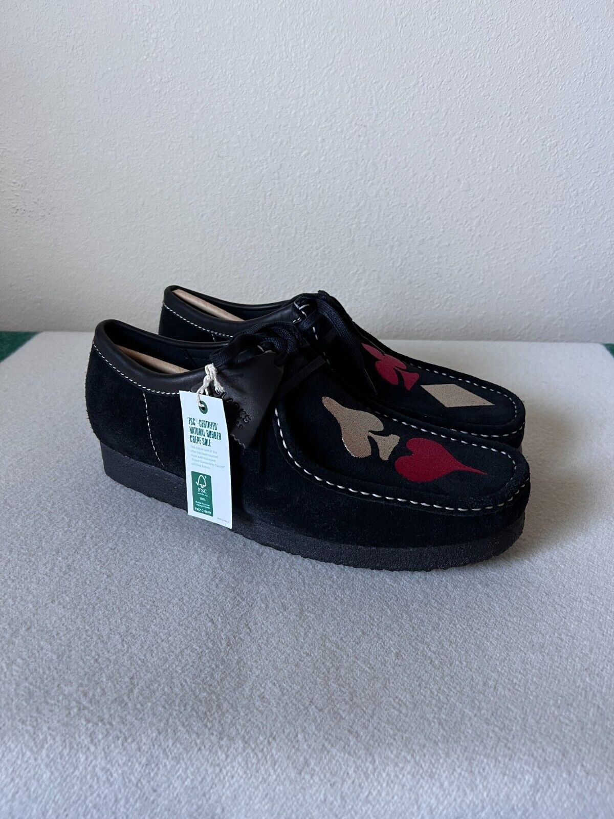 Stussy Clarks Wallabee Shoes - Size 6 - Black Suede - Brand New