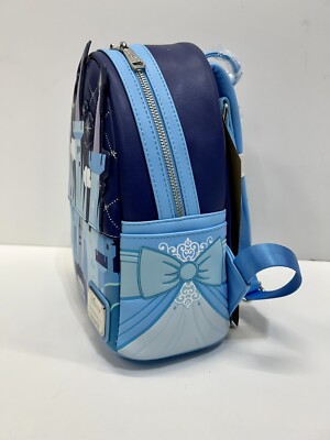 NWT Loungefly Disney Cinderella Castle Mini Backpack Glow in  display picture 2