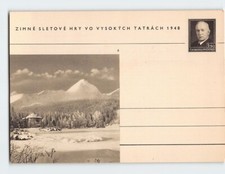 Postcard Winter Summit Games In The High Tatras 1948 Switzerland