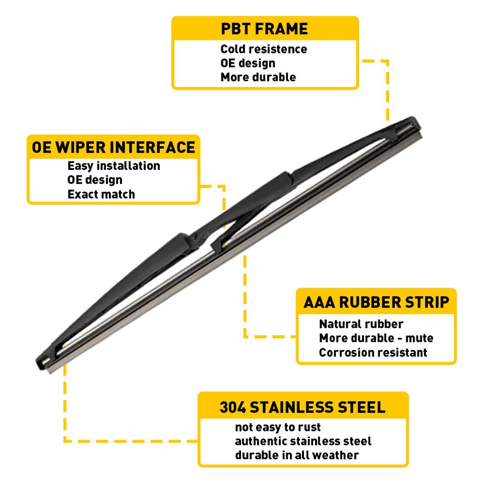 New Rear Window Windshield Wiper Blade And Arm Set For 2004 2005 2006
