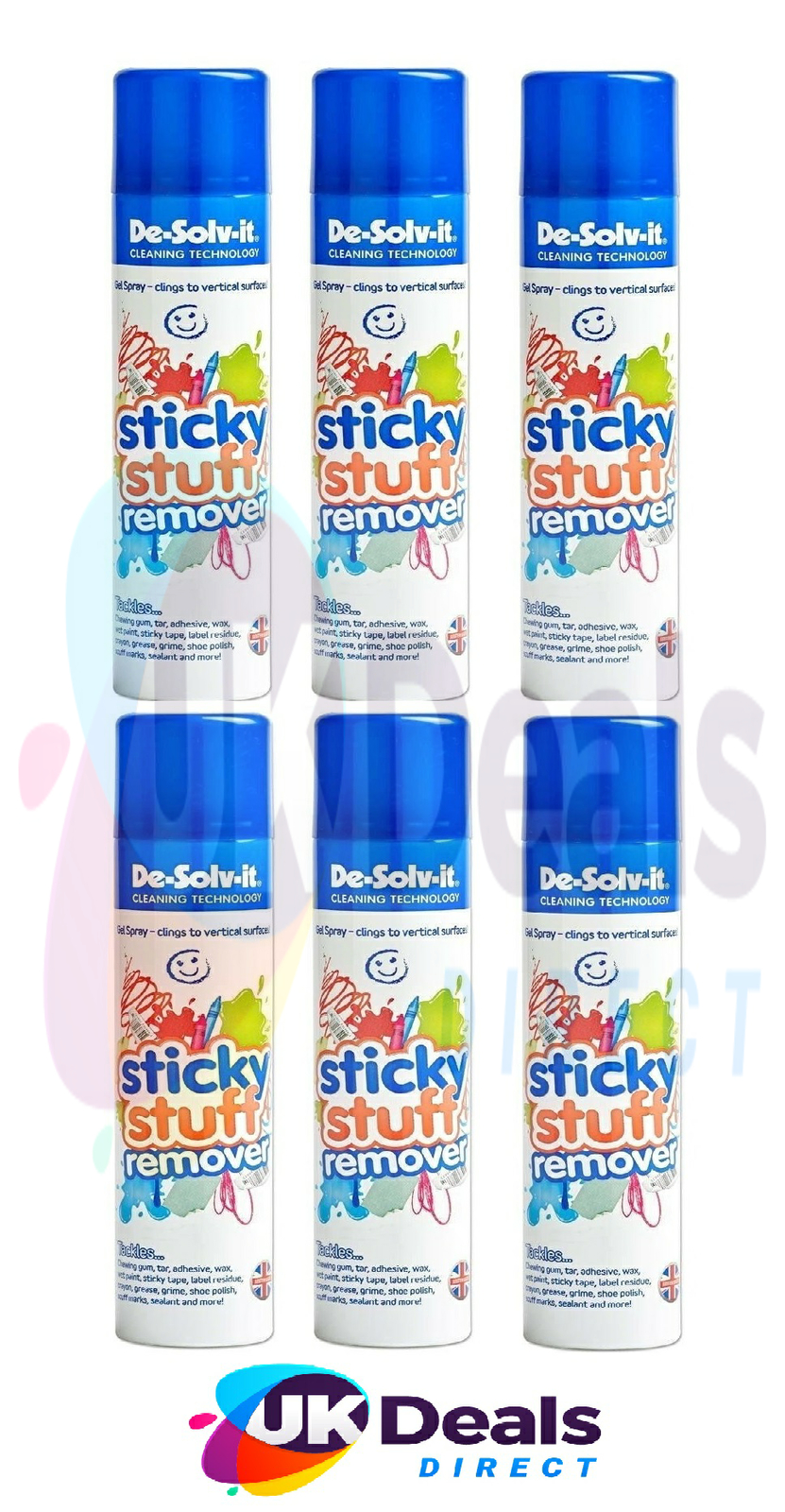 DeSolveit Sticky Stuff Remover Gel Spray Chewing Gum Label Residue