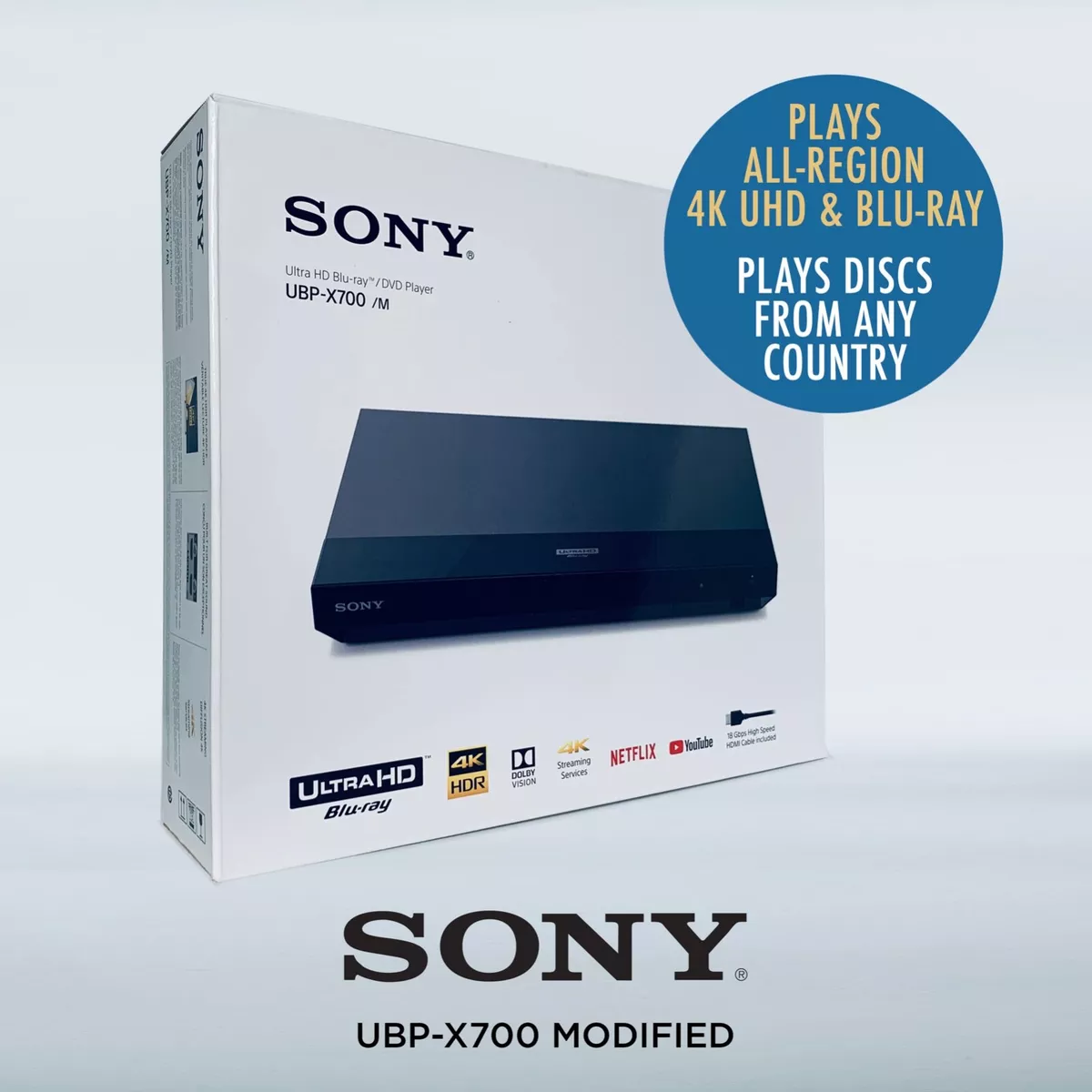 Sony UBP-X700 Region Free 4K UHD Blu-ray Player Asian Movie DVD 3D Modified  New