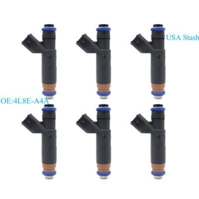 6Pcs Fuel Injectors 4L8EA4A For 04-08 Ford Escape & 05-08 Mercury Mariner 3.0L