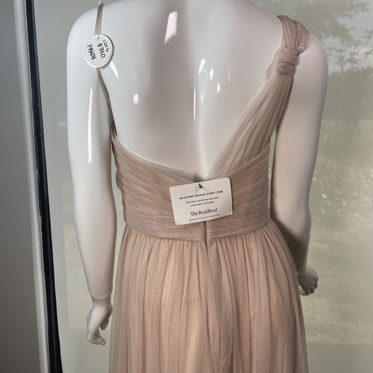 Amsale Bridesmaid One Shoulder Gown Color Fawn size 6 | eBay Amsale Bridesmaid One Shoulder Gown Color Fawn size 6 | eBay