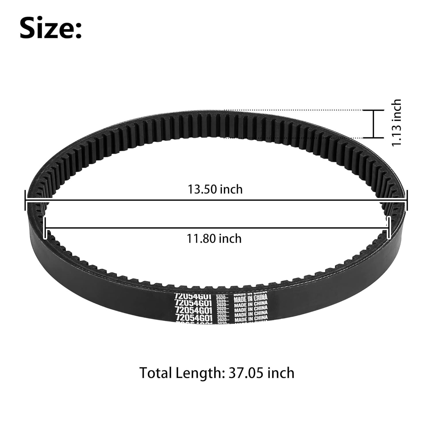 Golf Cart Clutch Drive Belt for 94-up EZGO TXT Medalist 4 Cycle Gas 72025G01