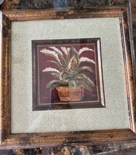 Simply Red Framed Textured Picture By Artist Joyce Combs 2004