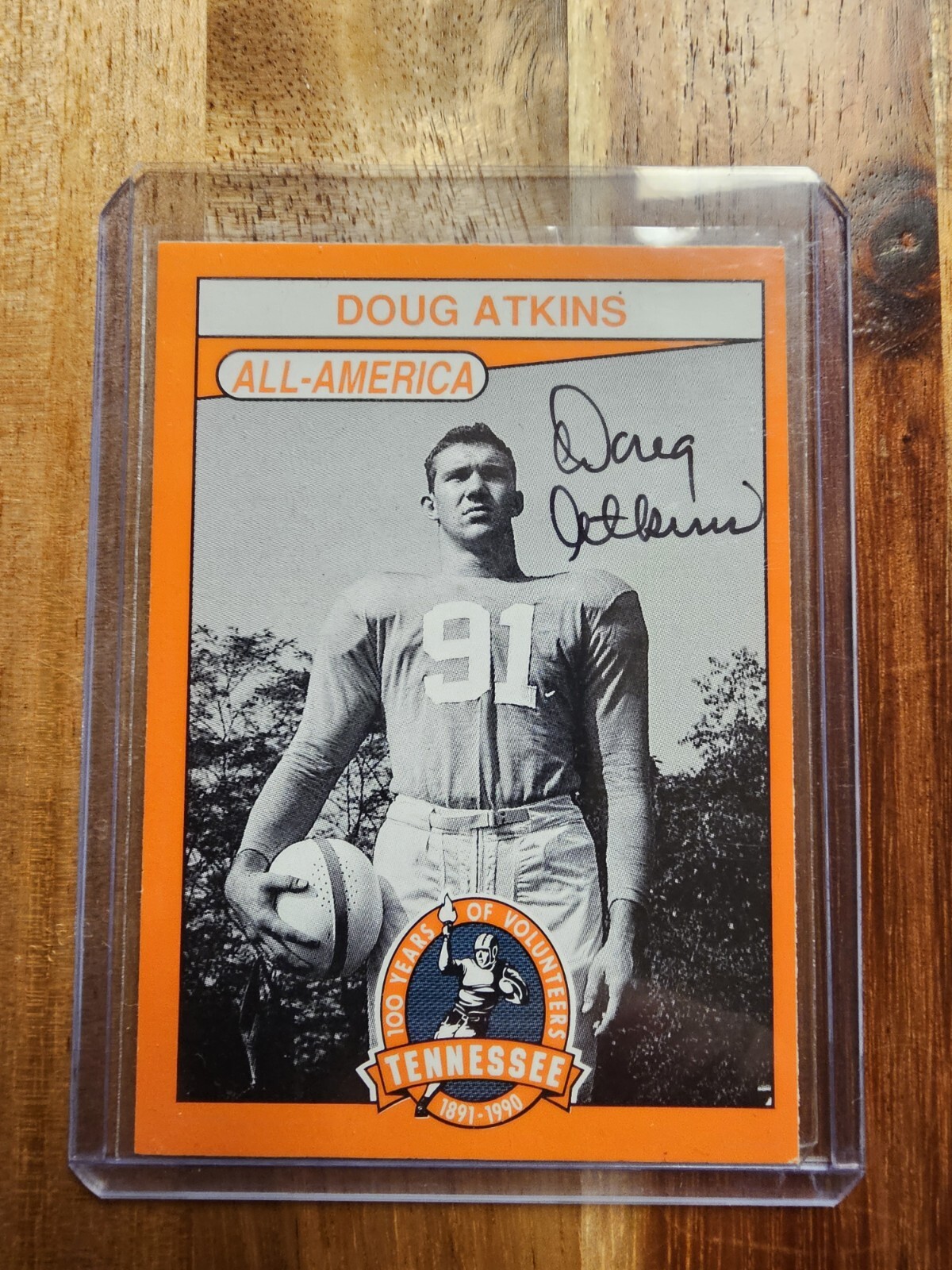 Doug Atkins 1990 100 Years Tennessee Vols Football Card Autograph ...
