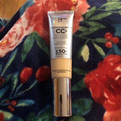 It Cosmetics CC Color Correcting Full Coverage Cream Serum Spf50 Medium 1.08 Oz
