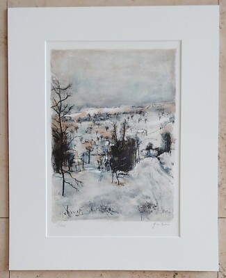 Bernard GANTNER (1928-2018) Signierte Orig. Lithographie #1/100 AUXELLES-HAUT