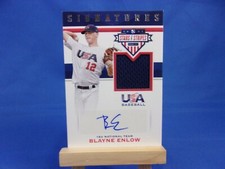 USA Baseball 2017 Material Signatures Autograph Jersey Blaine Enlow 35