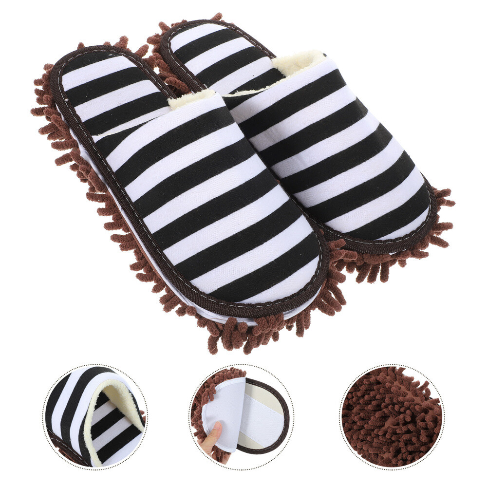 APL 1 Paio Pantofole Scopa Casa Pratiche Pantofole Spazzatrici Lavabili