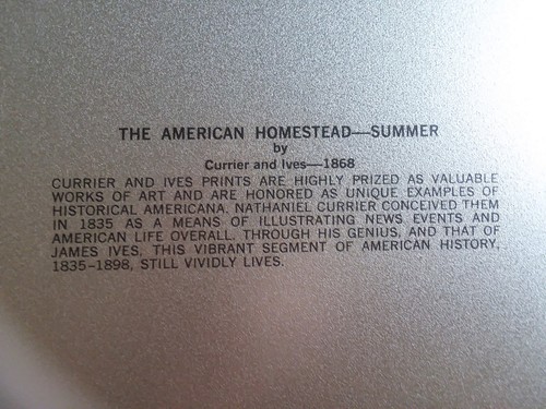Vintage Currier and Ives Metal Serving Tray The American Homestead - Summer - Picture 6 of 6