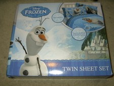 new Disney Frozen Olaf Microfiber Twin comfortable bedding sheet Set 3pc blue