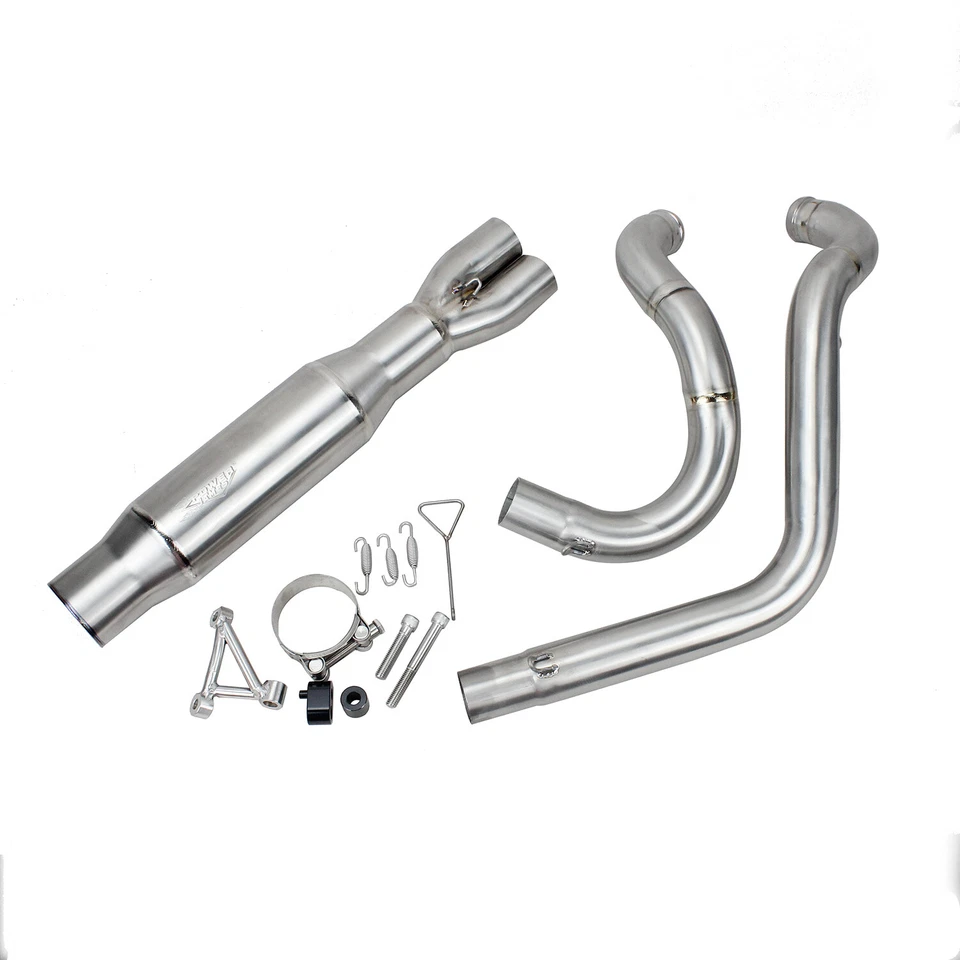 Titanium 2 into 1 Exhaust Pipe for Harley Touring Road Street Glide FLHT 2017-23 Foto 4 de 4