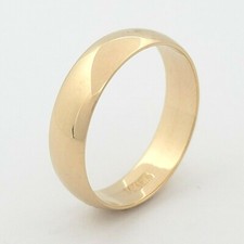 14k Solid Yellow Gold 3mm Wedding Band Ring Size 5 to 14.5