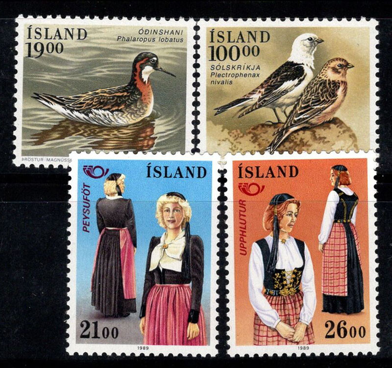 Islanda 1989 Mi. 697-700 Nuovo ** 100% uccelli, fauna, NORDEM, Costumi