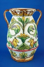 Civita Castellana Roma Vaso ceramica maiolica decori rilievo attrib. FACI 1900
