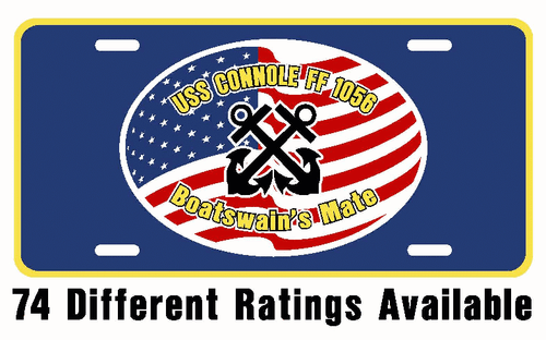 USS CONNOLE DE 1056 FF 1056 Rating License Plate U S Navy USN Military PO3 - Picture 5 of 5