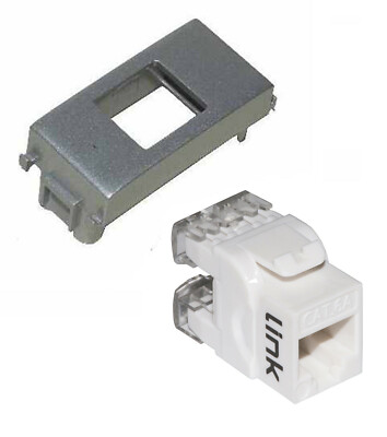 UTP CAT 6A FRUIT + WHITE FRUIT DATA SOCKET FOR VIMAR FLAT SILVER