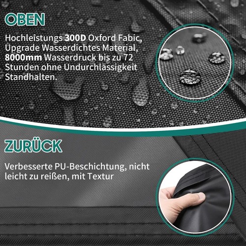 Strandkorb Schutzhülle Abdeckhaube Plane Abdeckung mit Reißverschluss XL NEU DE - Bild 4 von 15