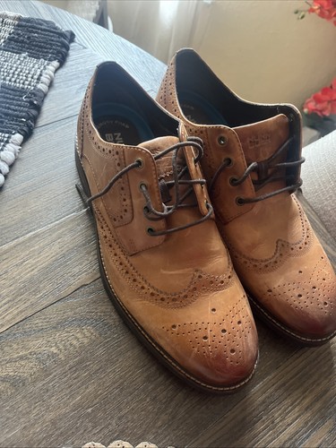 Nunn Bush Nelson 11M Comfort Gel Men's Cognac Oxford Leather Shoes