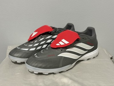 Adidas Predator Pro FT TF Men 11 Silver Grey Red Soccer Cleats JR7864