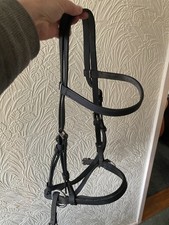 Bitless Bridle, Original Dr Cooks, Synthetic Black Cross under - Medium