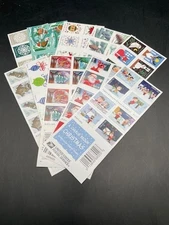 10 Booklet / Panes of 10 different Holiday Stamps 200 total stamps as pictured