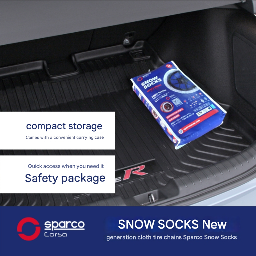 sparco SNOW SOCKS ハイパフォーマンスブラック XXLサイズ sparco Sparco(スパルコ) スノーソックス (235/85R16) XXLサイズ