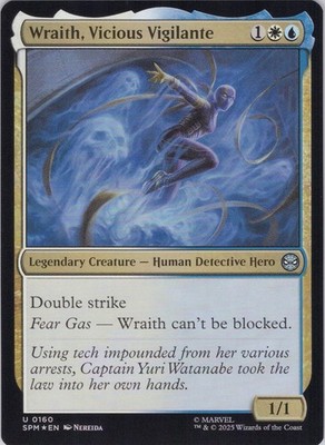 MTG Foil Wraith, Vicious Vigilante U Marvel's Spider-Man 160 NM