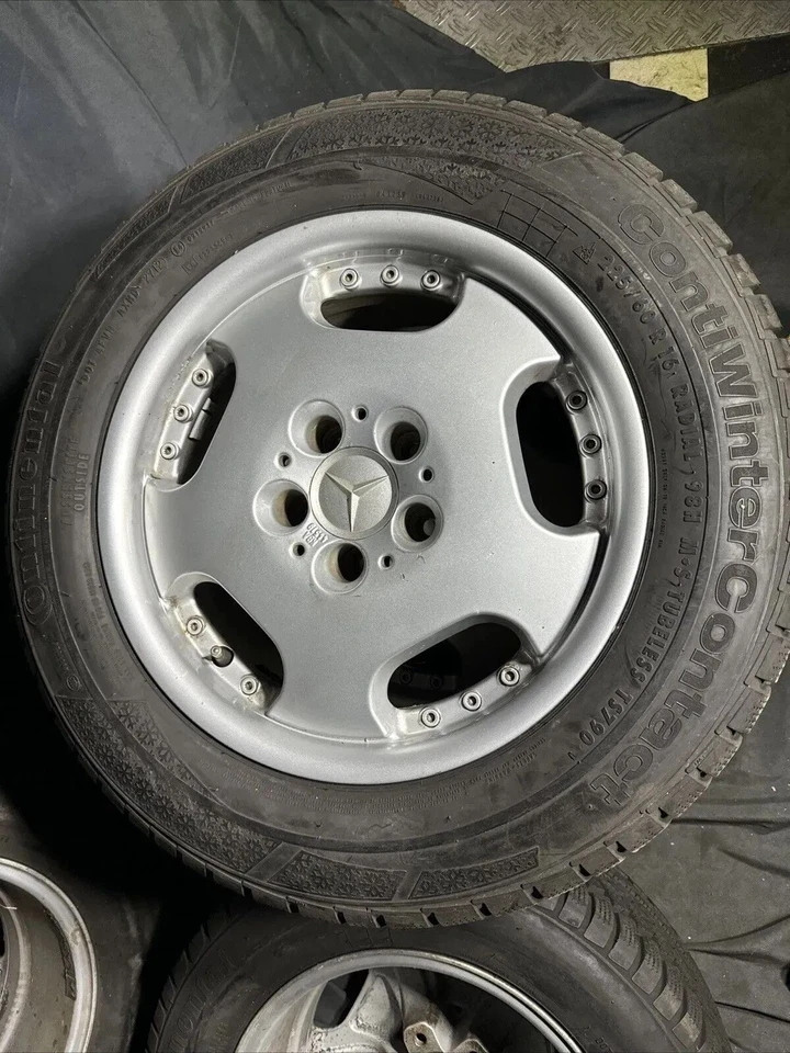Dezent Alufelgen für Mercedes S-Klasse w140 w220 mit 225/60R 16 Conti Winter - Bild 4 von 4