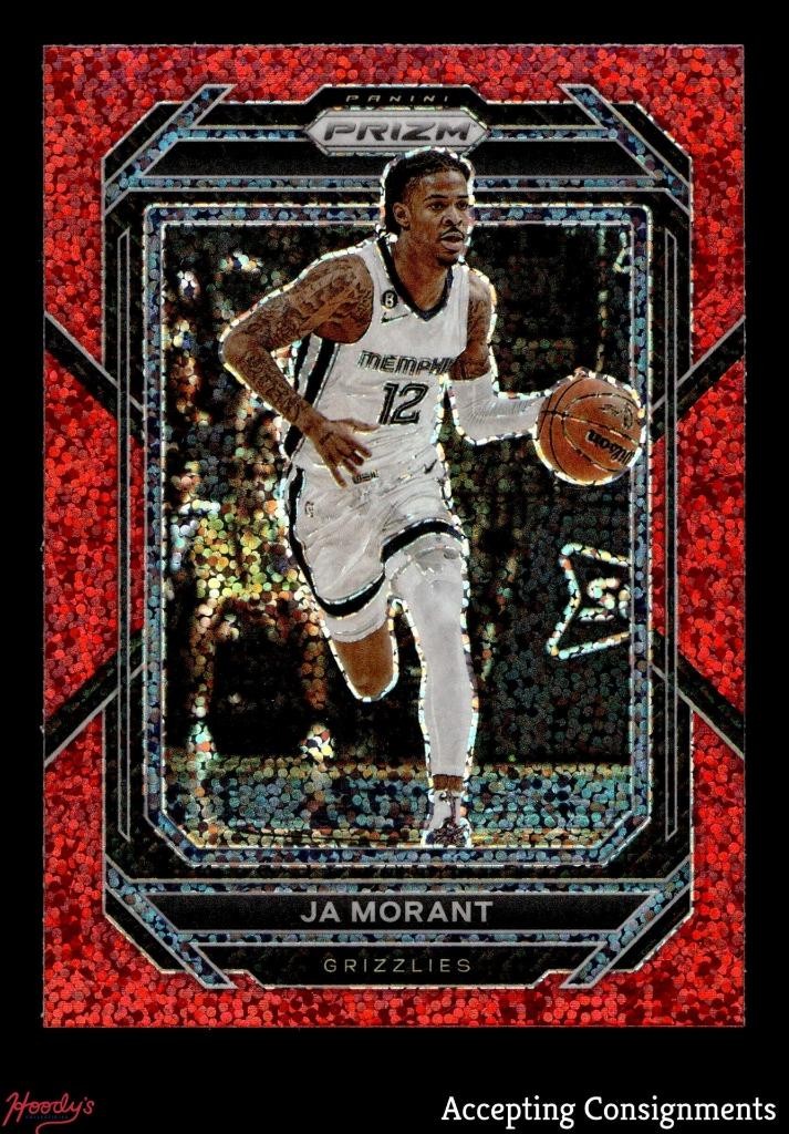 2022-23 Panini Prizm Prizm Red Sparkle #200 Ja Morant GRIZZLIES