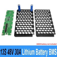 DIY 48V 13S 5P Lithium Battery Box Pack with 48V 30A BMS  Holder  Nickel Kits
