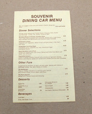 Small AMTRAK Souvenir Dining Car Railway Menu Breakfast Lunch Dinner