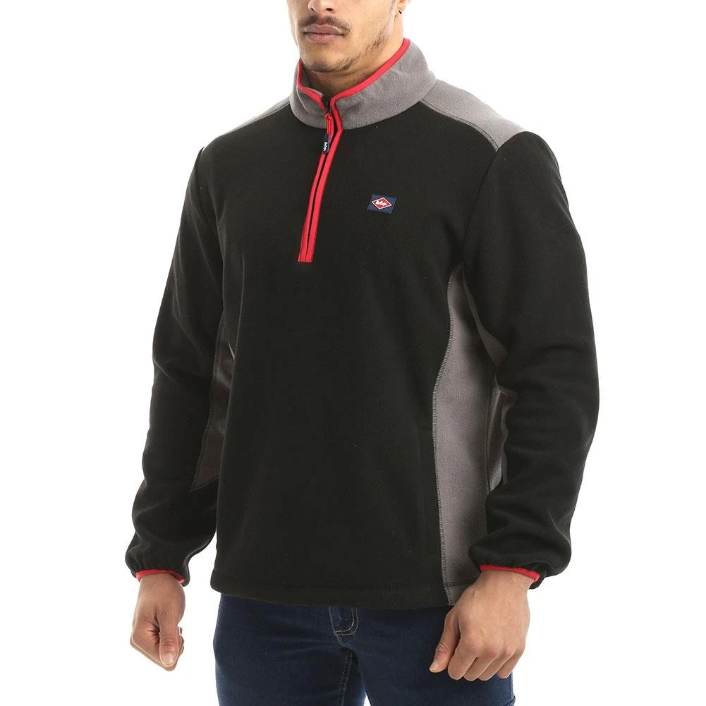 Suéter de trabajo térmico Lee Cooper polar con media cremallera polar polar para hombre