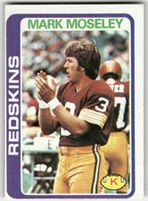 1978 Topps Mark Moseley #396 Washington Redskins