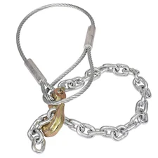 Fence Post Remover Tool with Galvanized Cable & Chain - Works Jack/Lever