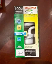 Sylvania  Soft White 100 Watt Replacement CFL Light Bulbs Uses 23 Watts 1600