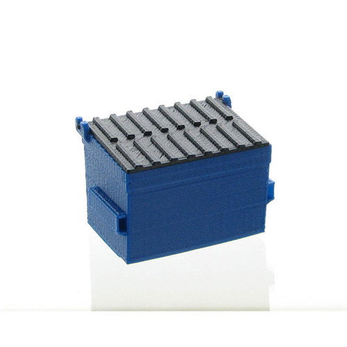 3D to Scale 1/50 Scale Blue Trash Dumpster with Removable Lid 50-230-BL - Picture 1 of 1