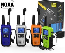 Walkie Talkies Long Range for Adults Rechargeable with Earpiece NOAA Weather