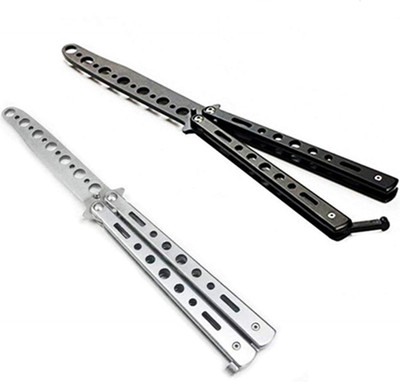 Butterfly Knife, 2 Pack Practice Knives Trainer Martial Arts Practice Swords Ste