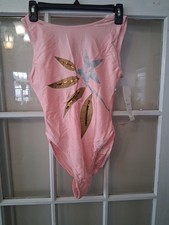 Gymnastics Leotard Adults Large Pink D1