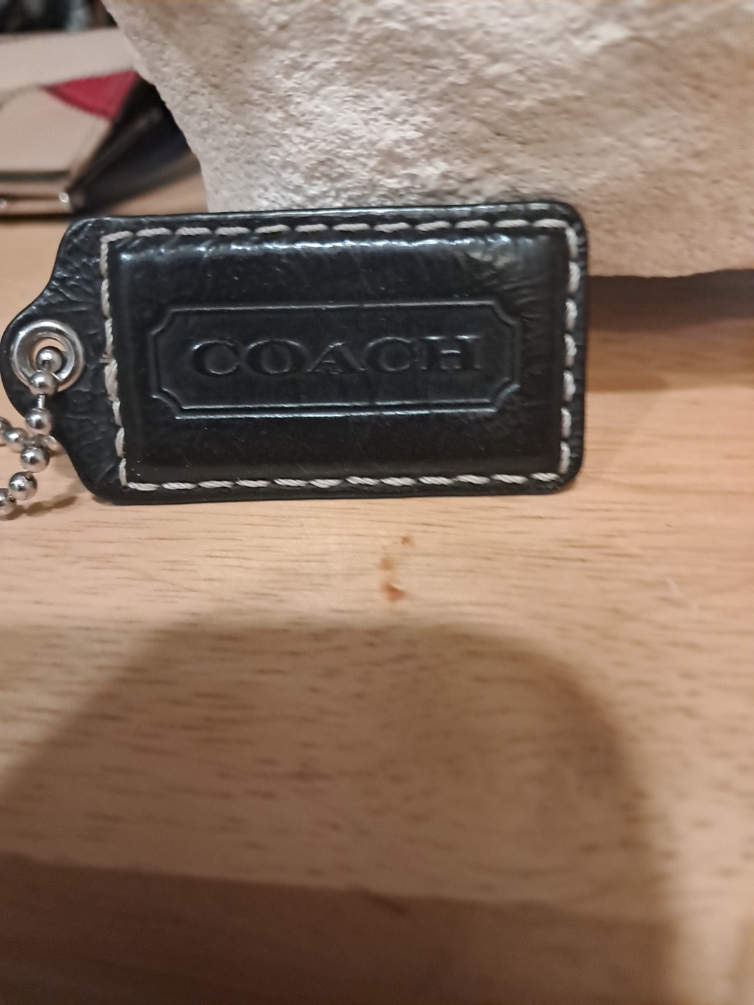 Coach Black Leather Bag Charm